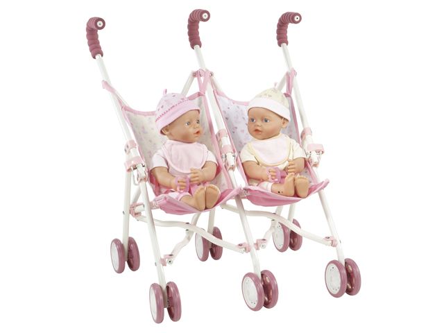 Het is de bedoeling dat huid veiling Baby Born Little tweeling in buggy - Buitenspeelgoed Winkel