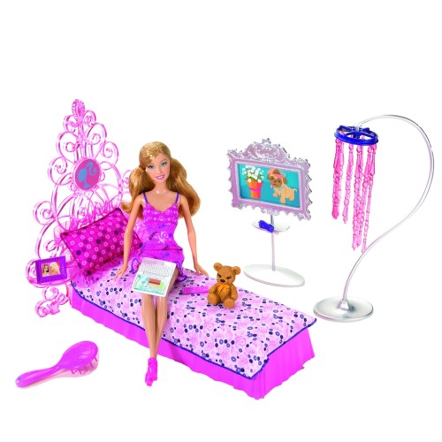 navigatie leerling Triviaal Barbie Huis inrichting Bed/lamp - Buitenspeelgoed Winkel